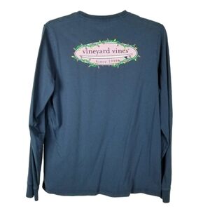 Vineyard Vines Boys Long Sleeve T Shirt Festive Party String Lights Size XL Blue